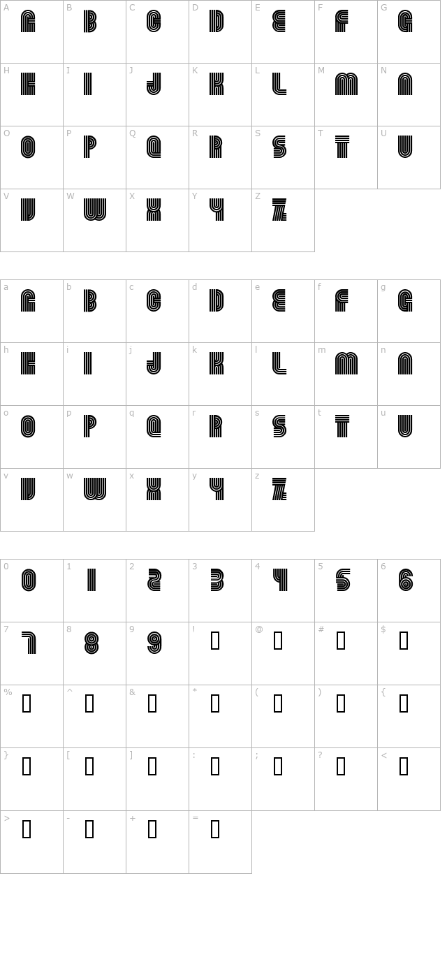 beamie character map