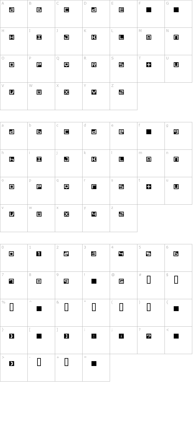 beatbox-inbox character map