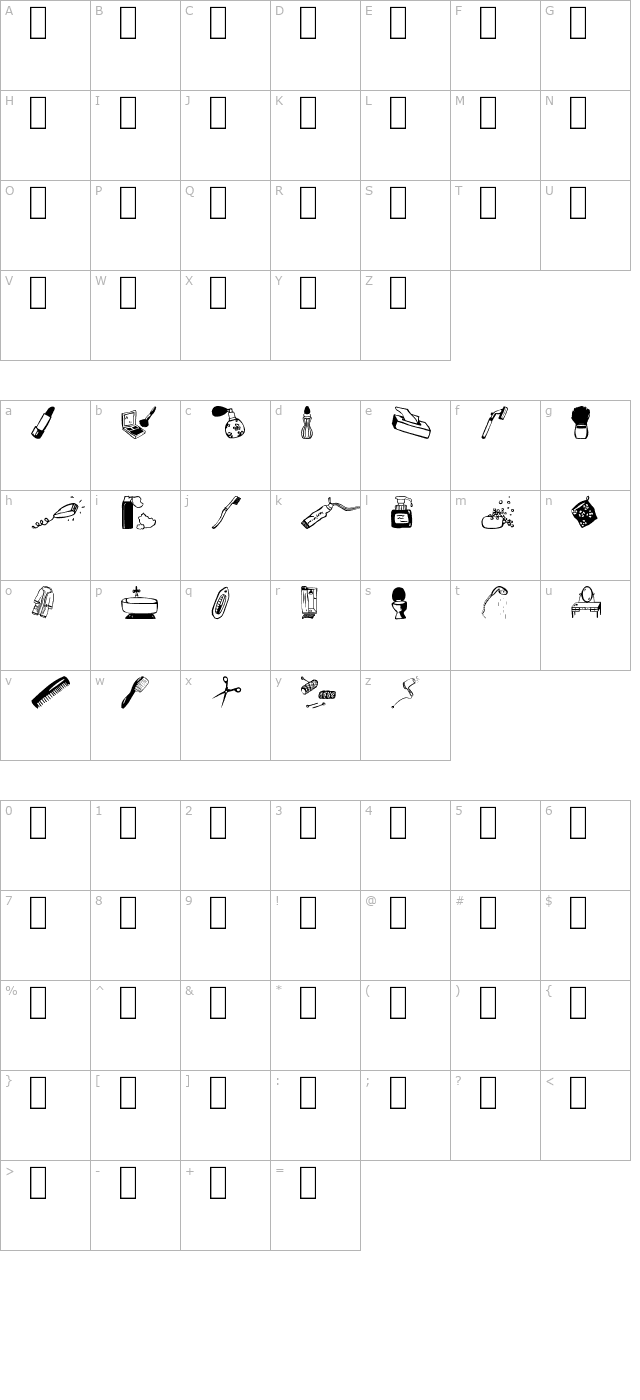 Beauty Spot character map