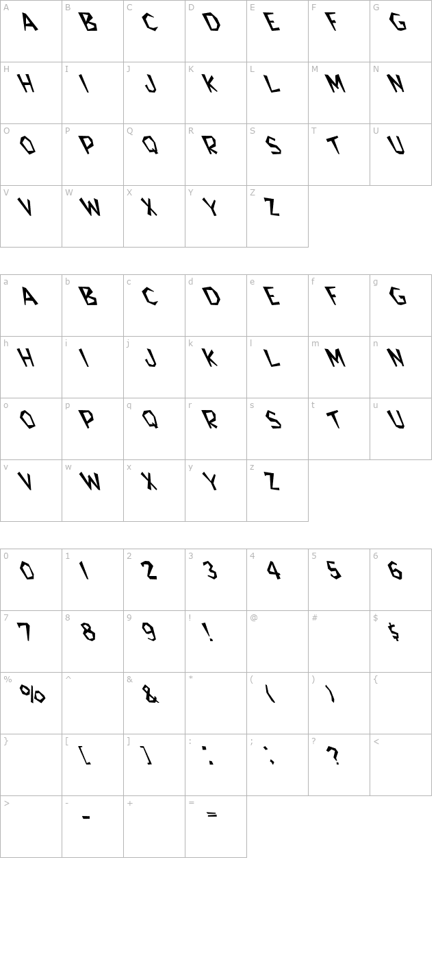 bedrock-light-extreme-lefty character map