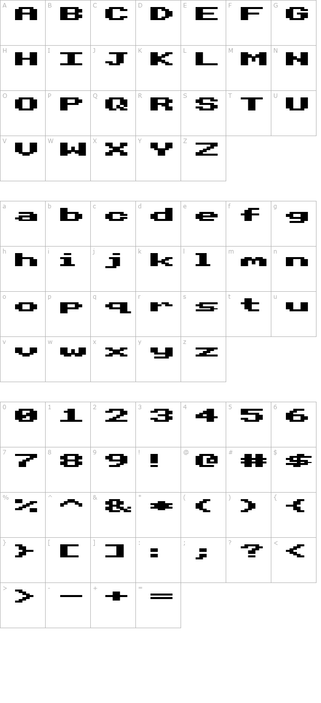 beeb-mode-two character map