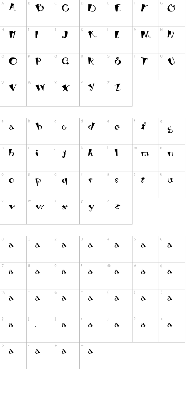 beebop character map