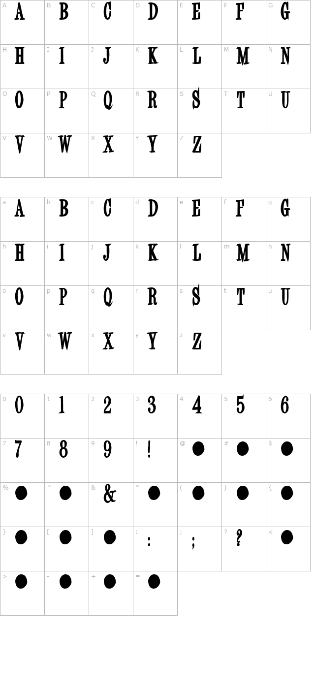 beechwood45789 character map