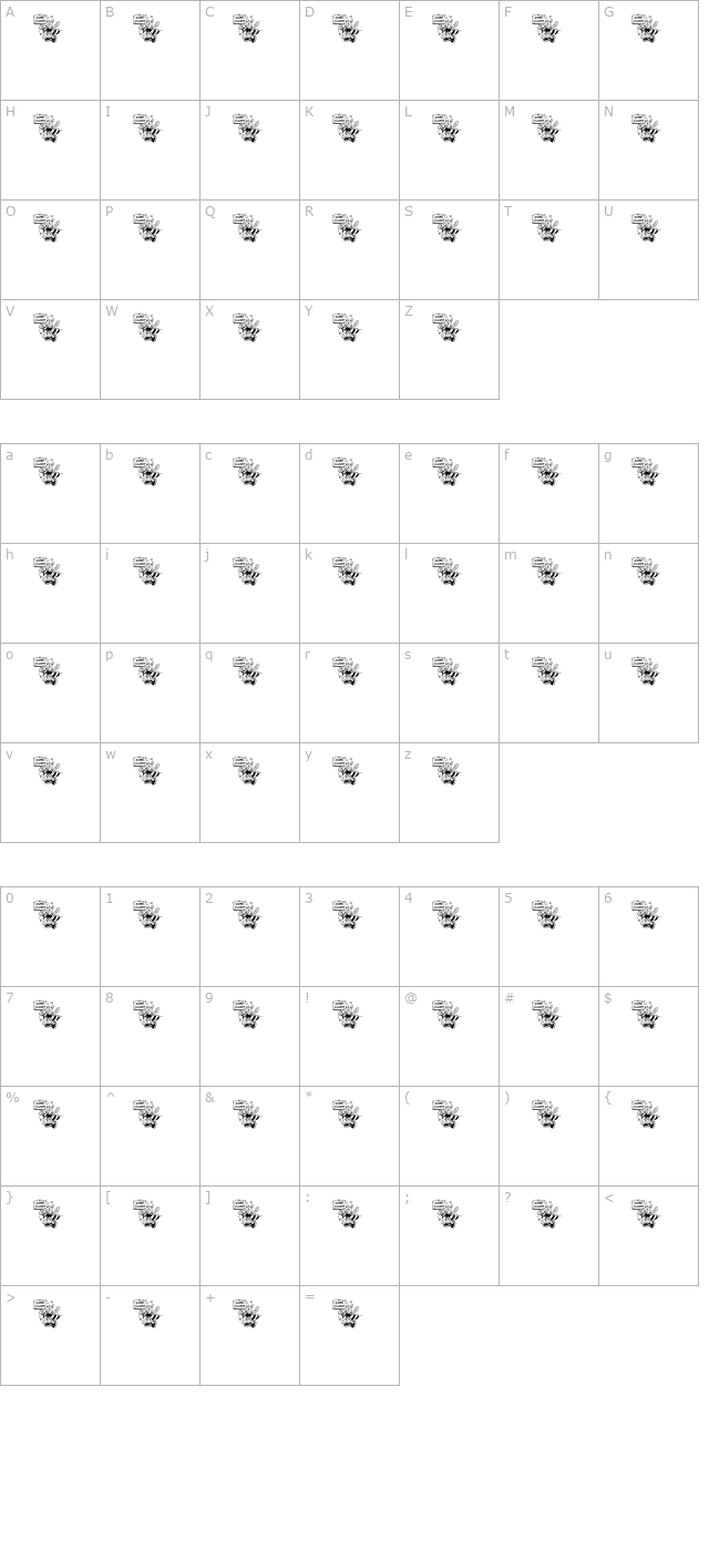 beefont character map