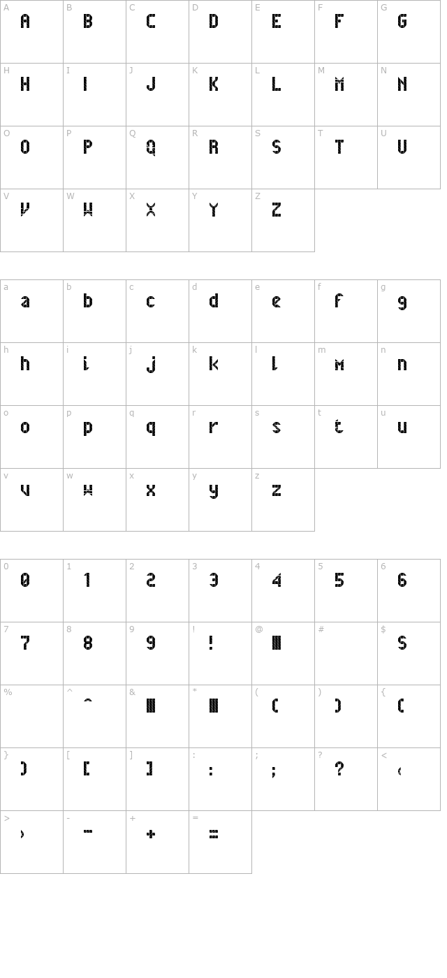 belfast character map