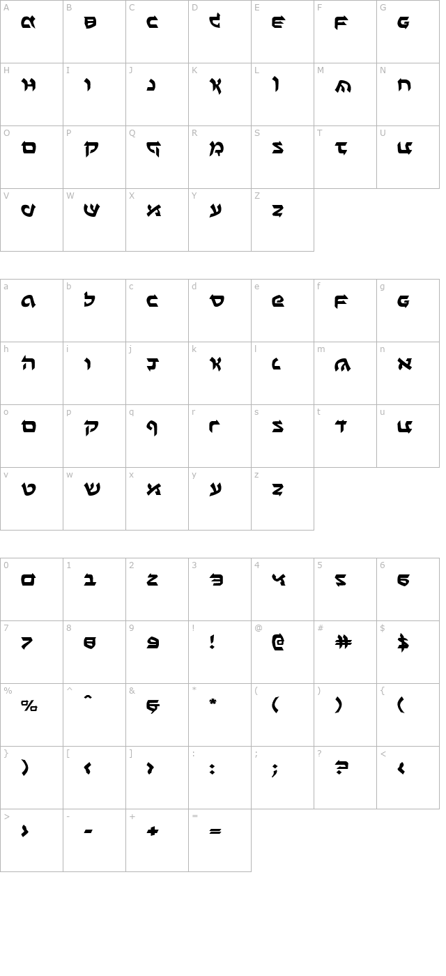 ben-zion-expanded character map