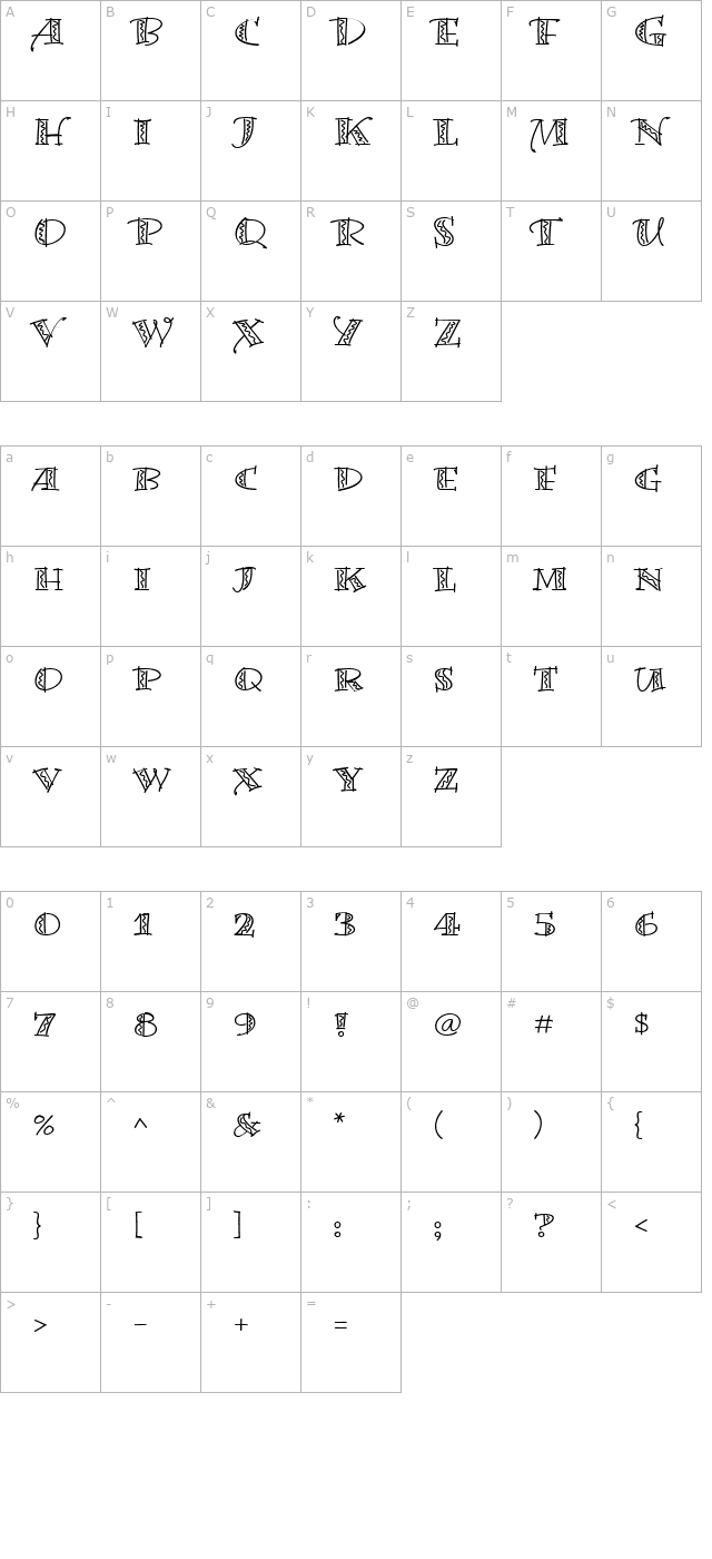 BermudaLPSquiggle character map