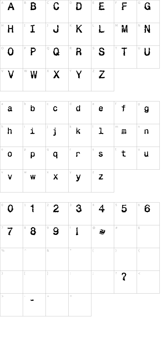 besign character map