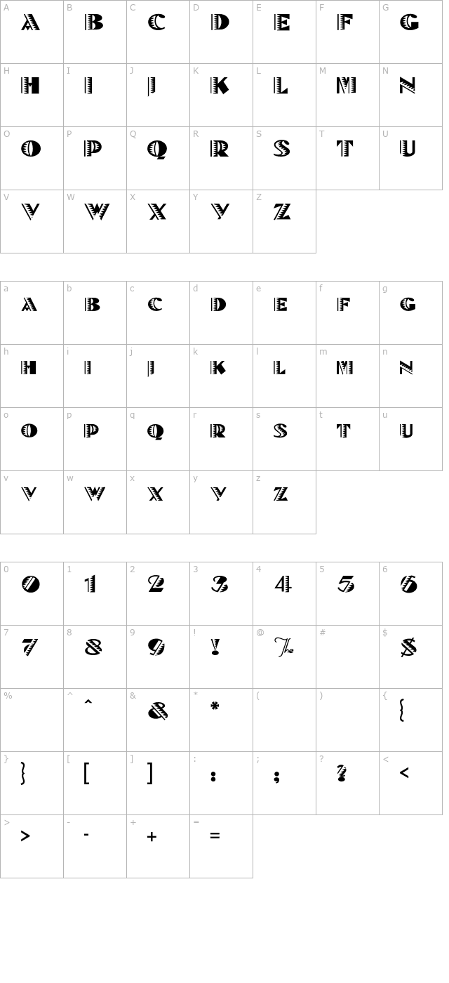 betenoira character map