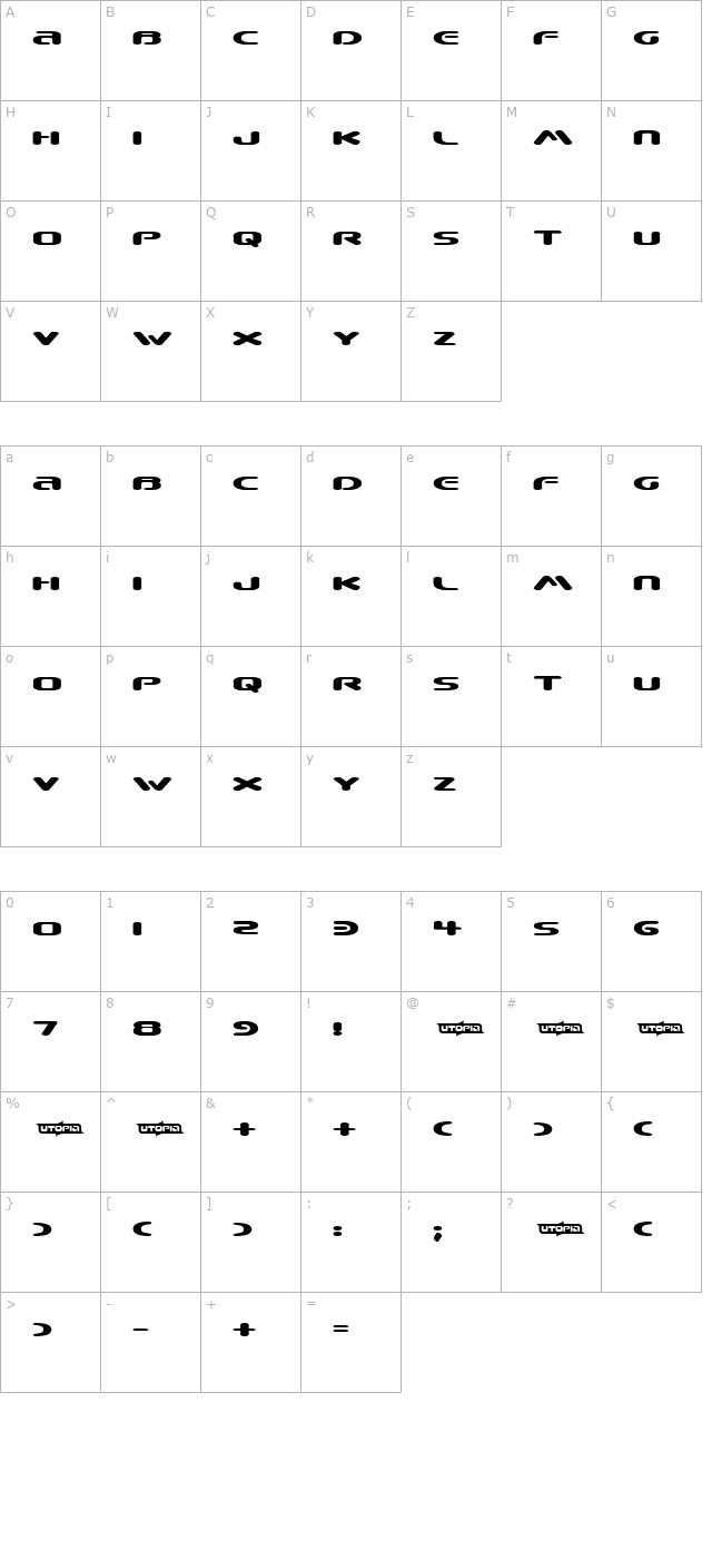 beware character map