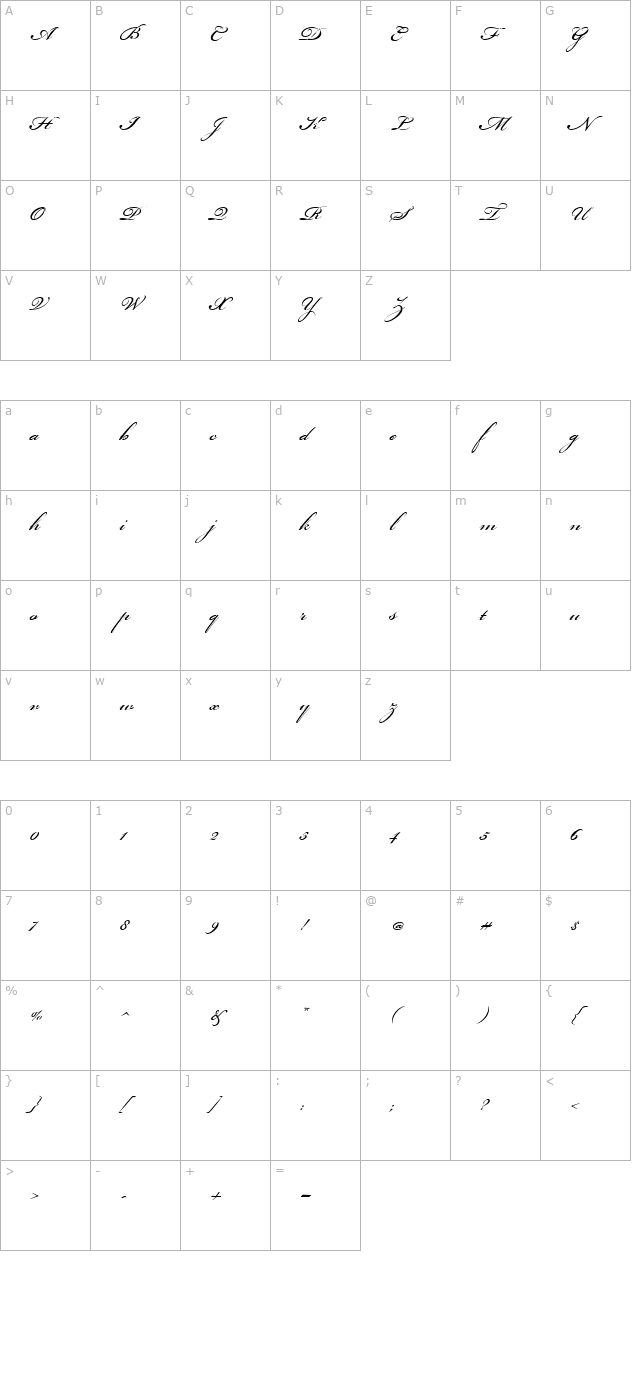 bickham-script-400-wt-italic character map