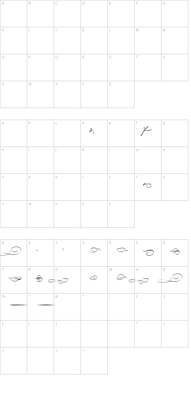 bickham-script-endings character map