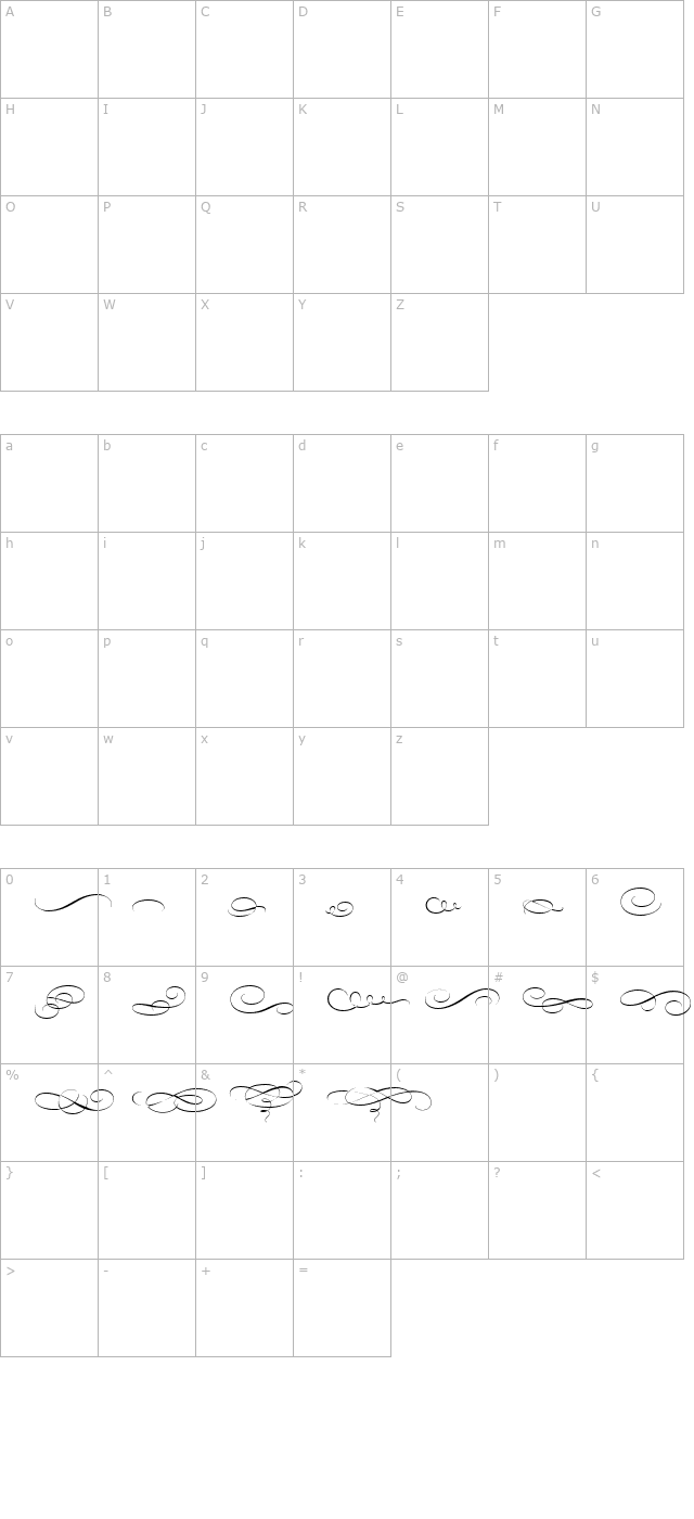 bickham-script-mm-ornaments character map