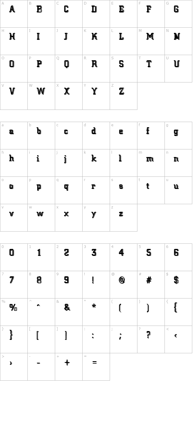 big-blocko character map