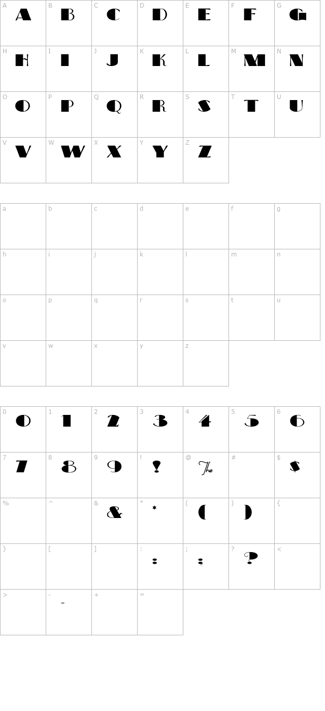 BigApple character map