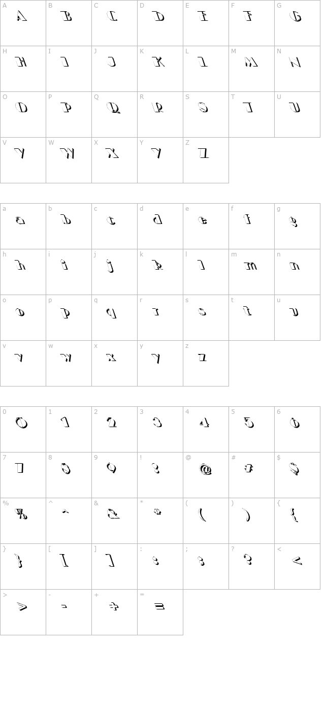 bigcshad-lefty character map