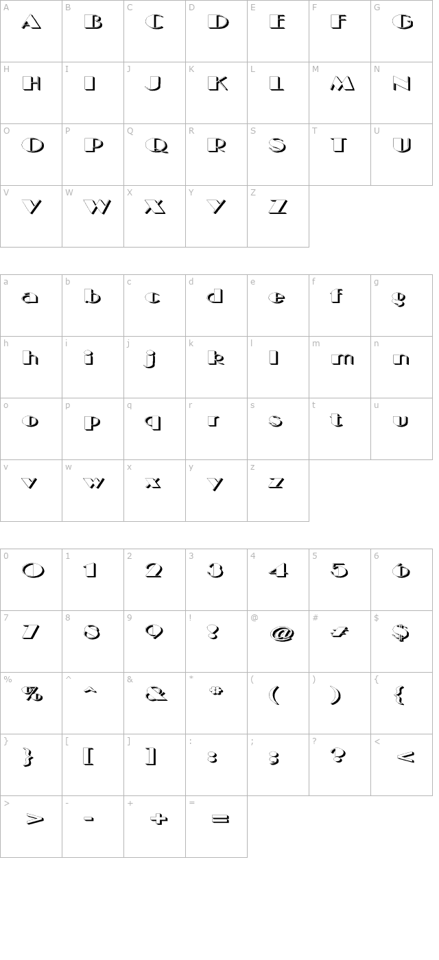 BIGCSHAD-Normal Extended character map