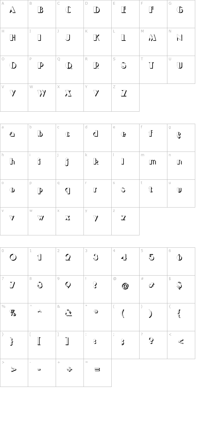 BIGCSHAD-Normal character map