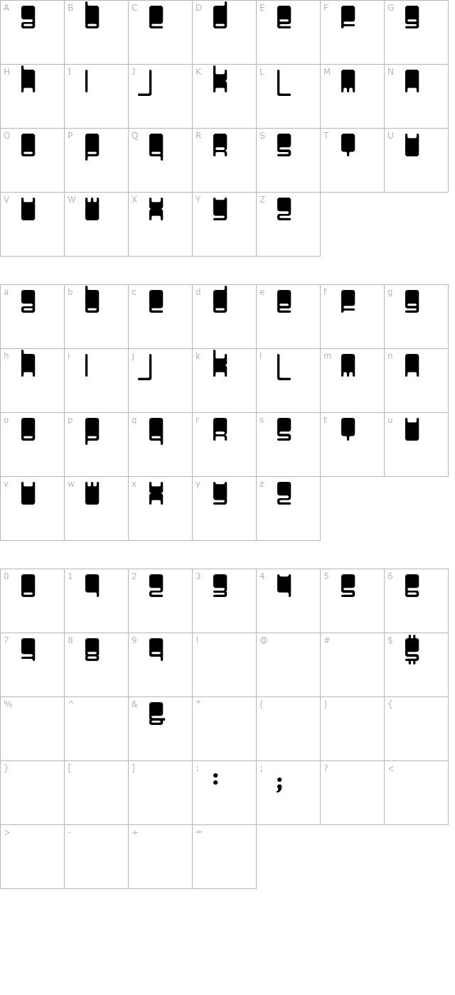 BigHeadMofo character map