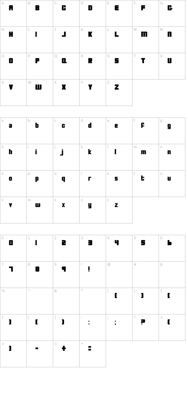 Bio-disc Solid character map