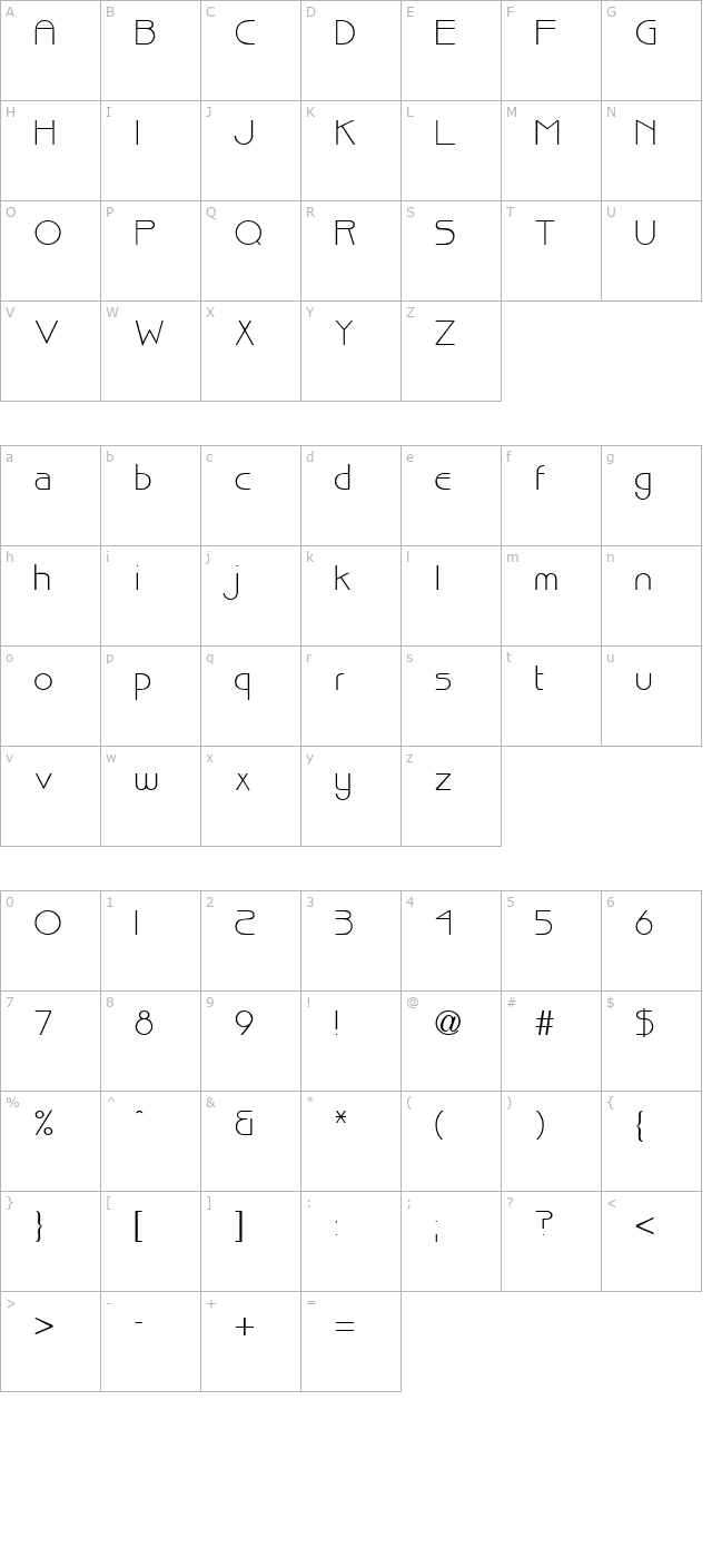 biscuit-regular character map