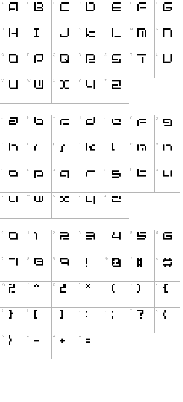 Bit-03: UrbanFluxer character map