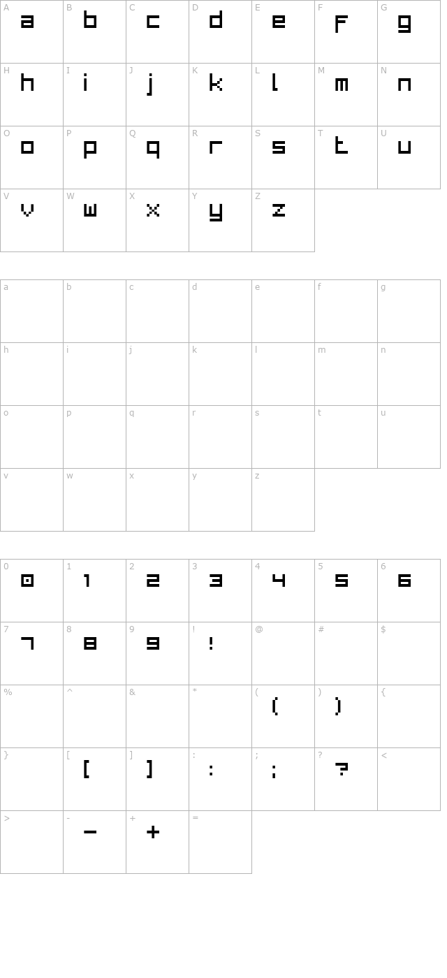 bit-low character map