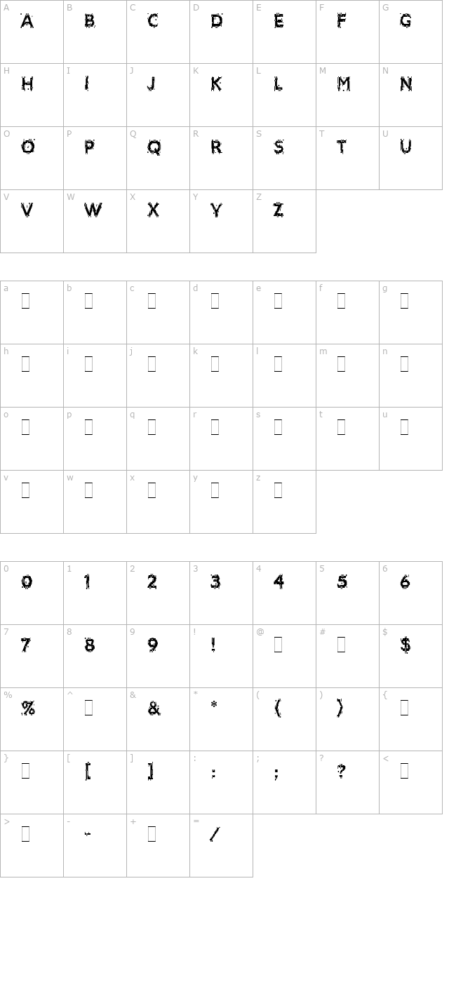 bitmax-let-plain10 character map