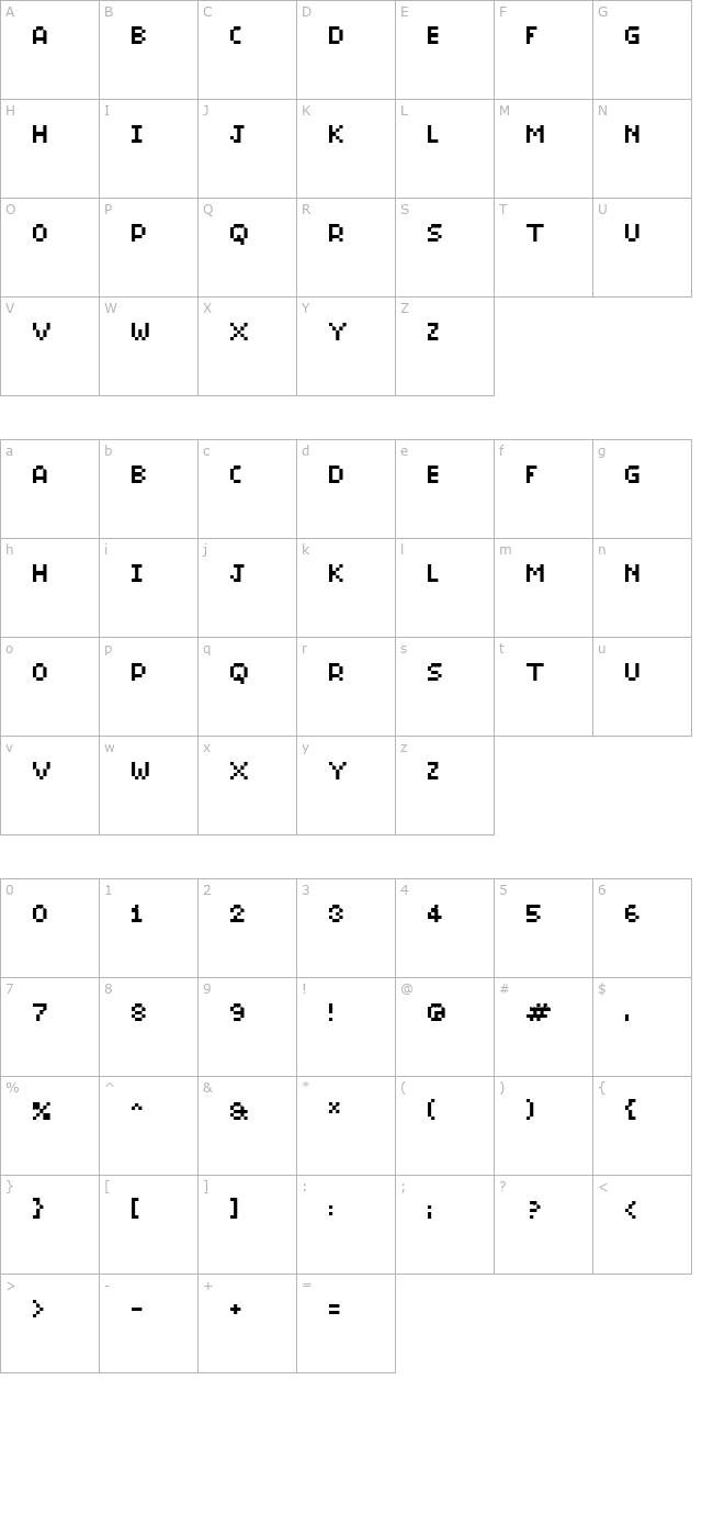 bitmicro01 character map