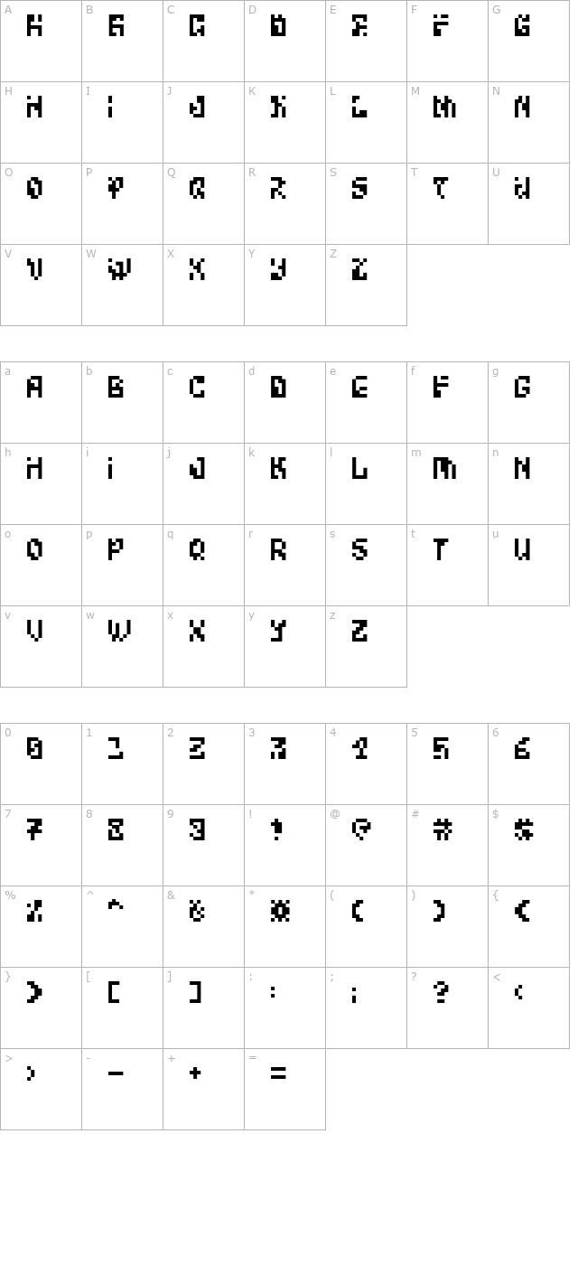 Bitwise Alpha character map