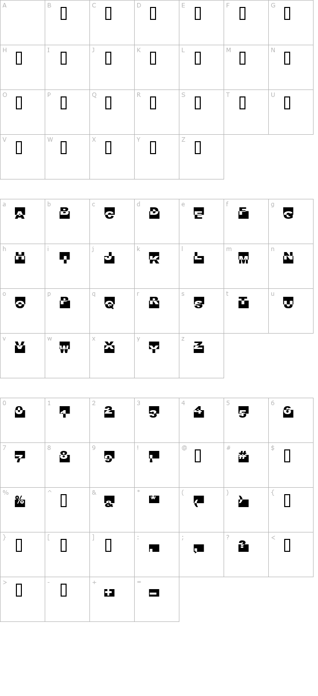 black-box character map