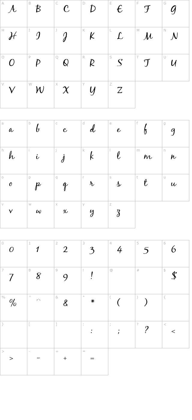 black-jack character map