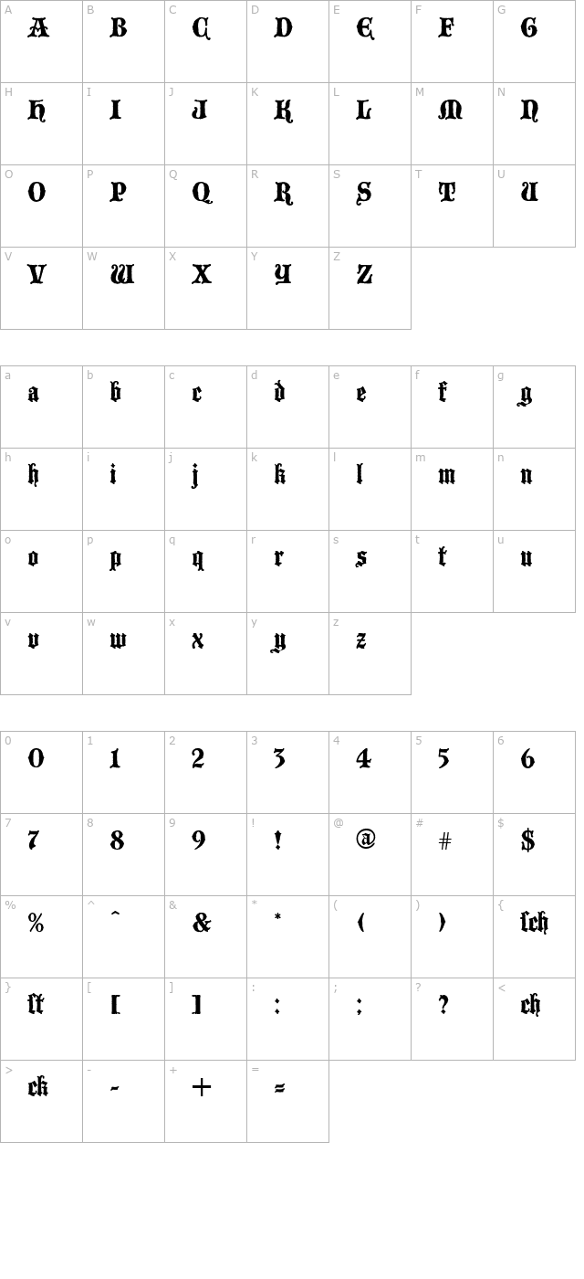 blackwoodcastle character map