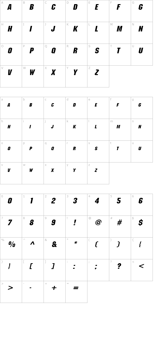 block-wide-bolditalic character map