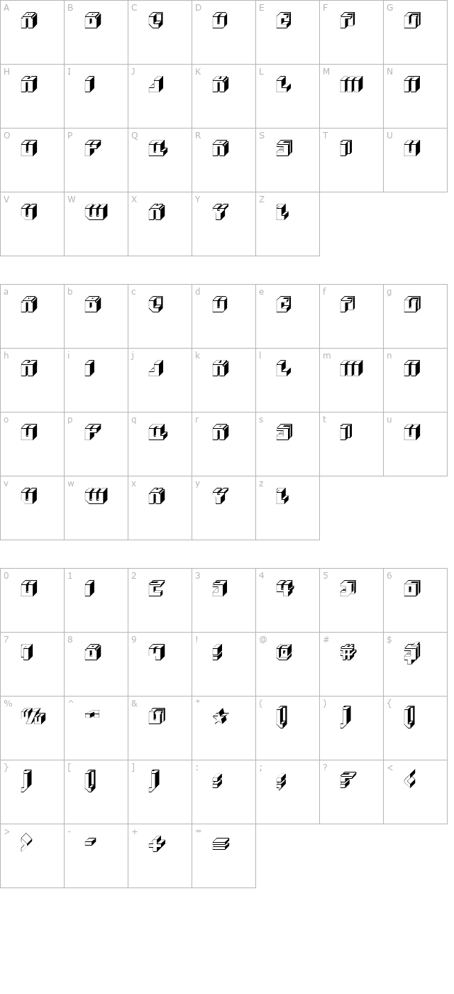 blockup character map