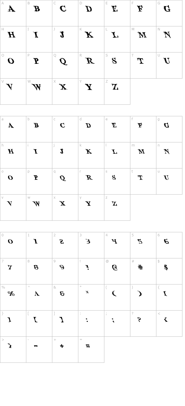 blood-crow-leftalic character map