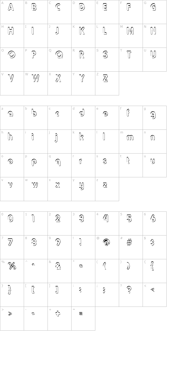 Blooshooz character map