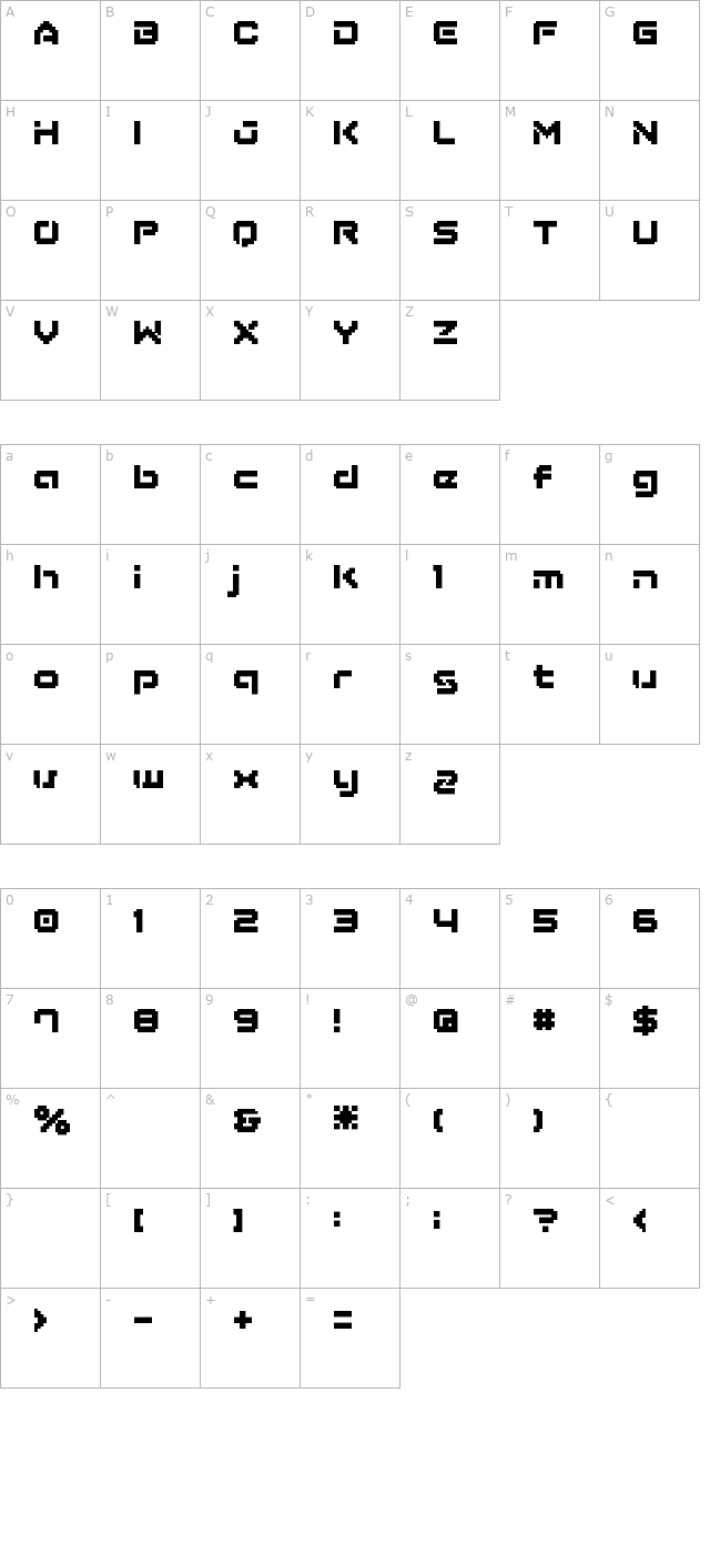 bm-army character map