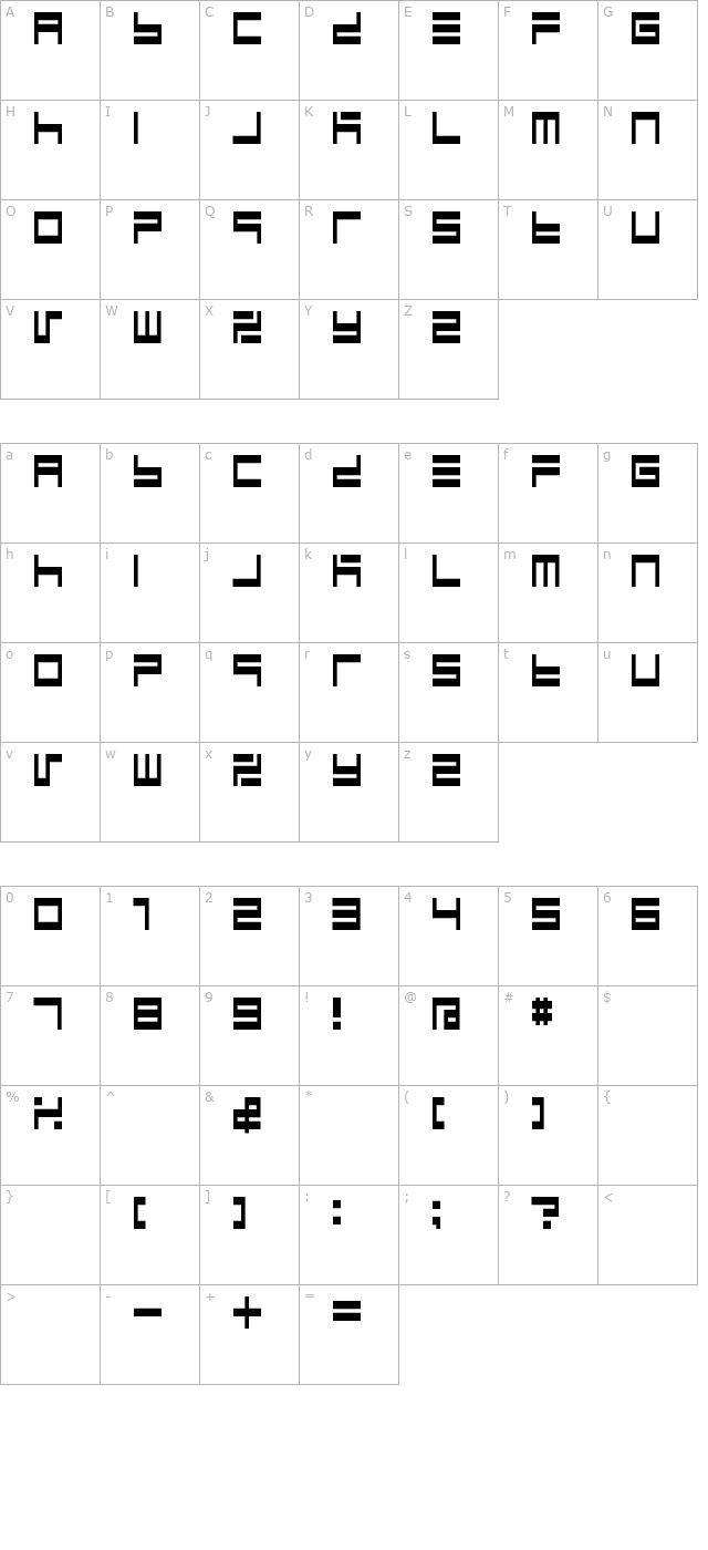 BM Maze character map