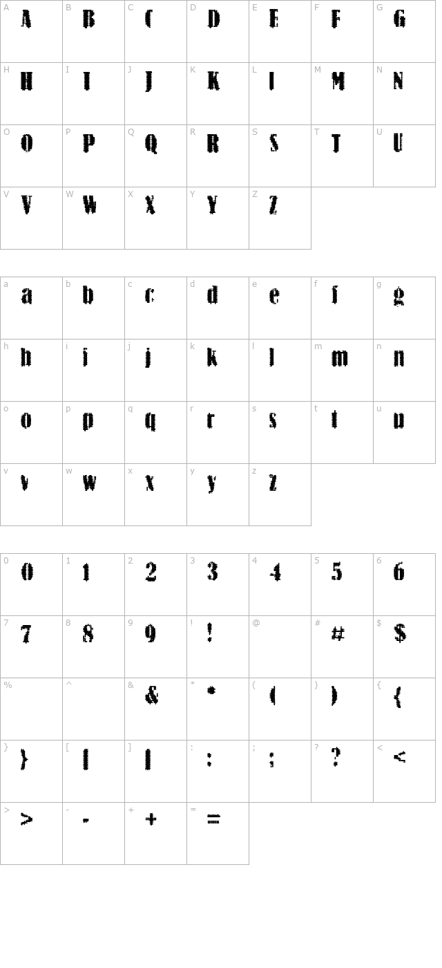 BN-ArNoN character map