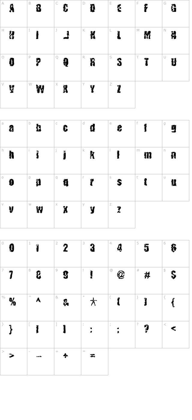 BN BenWitch Project character map