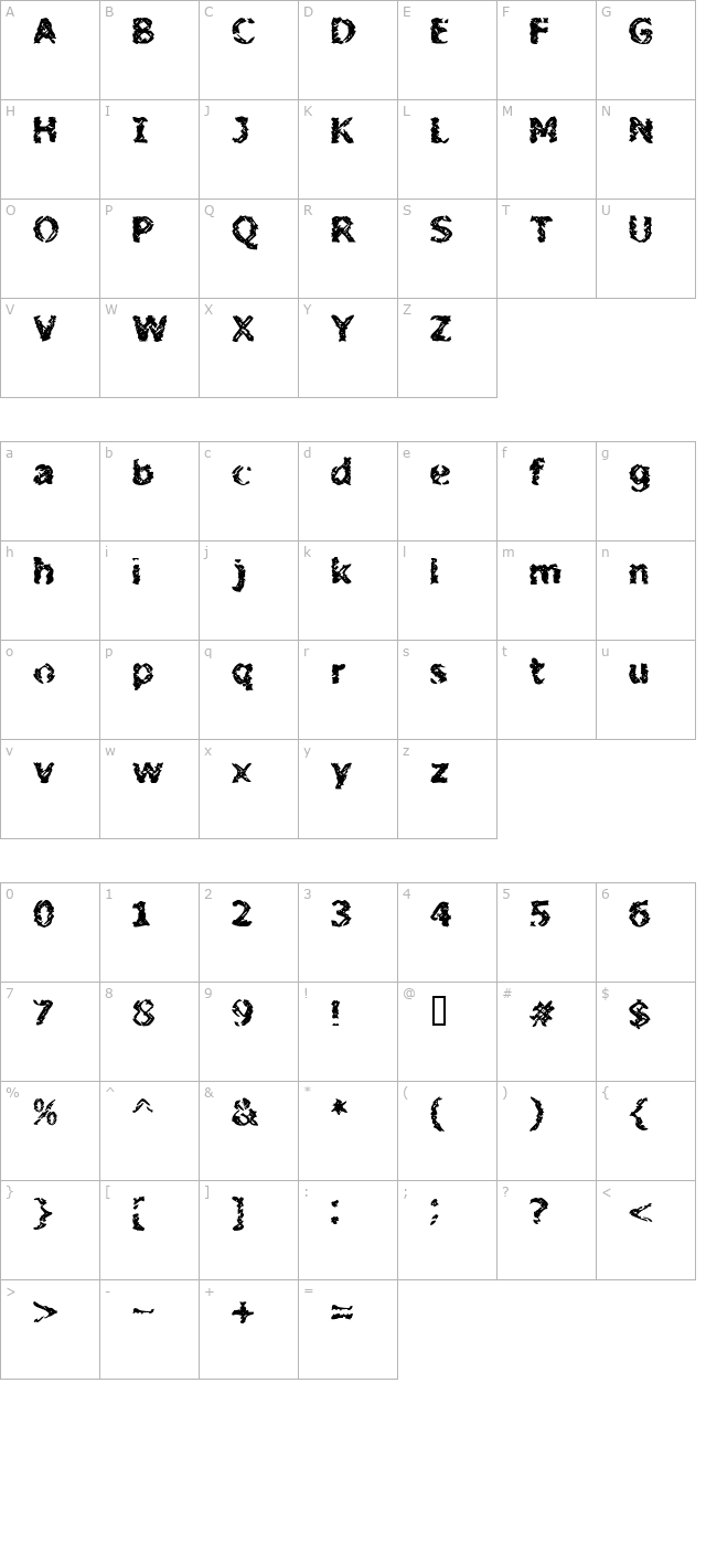 bn-stile-project character map