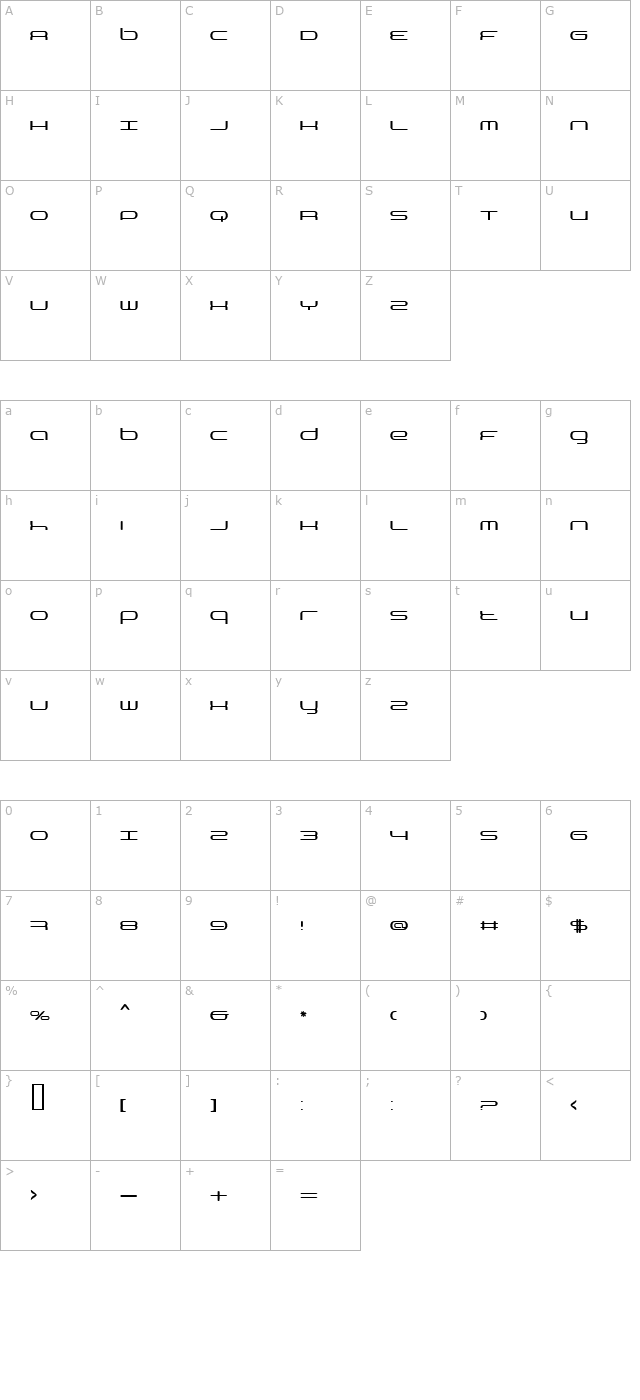 BN Year 2000 character map