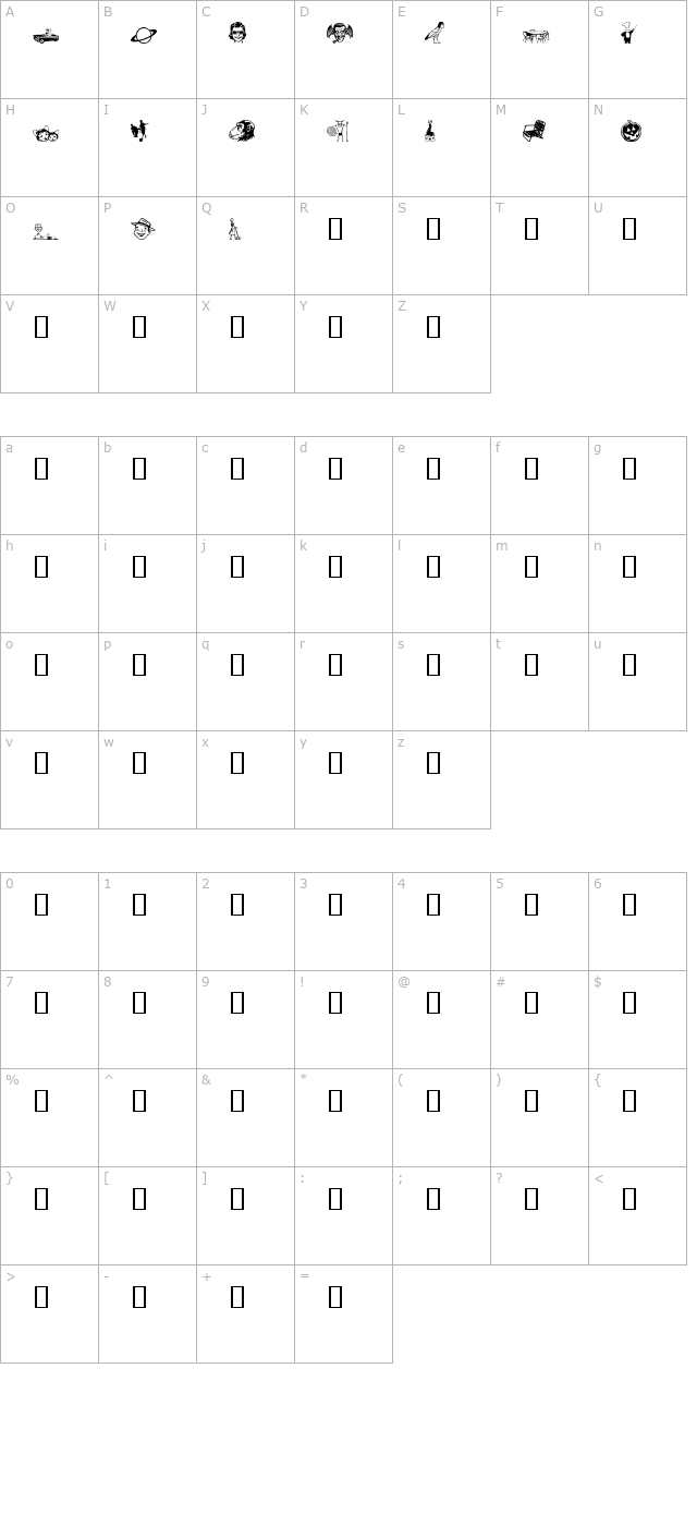 bobco-11 character map