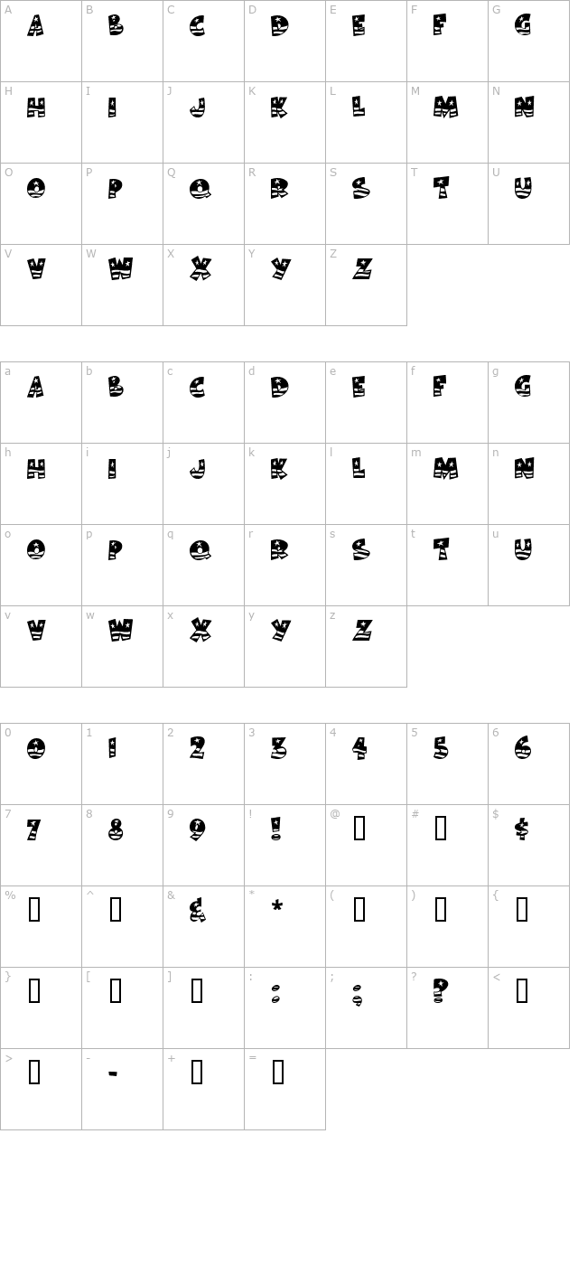 BodieMF Flag character map