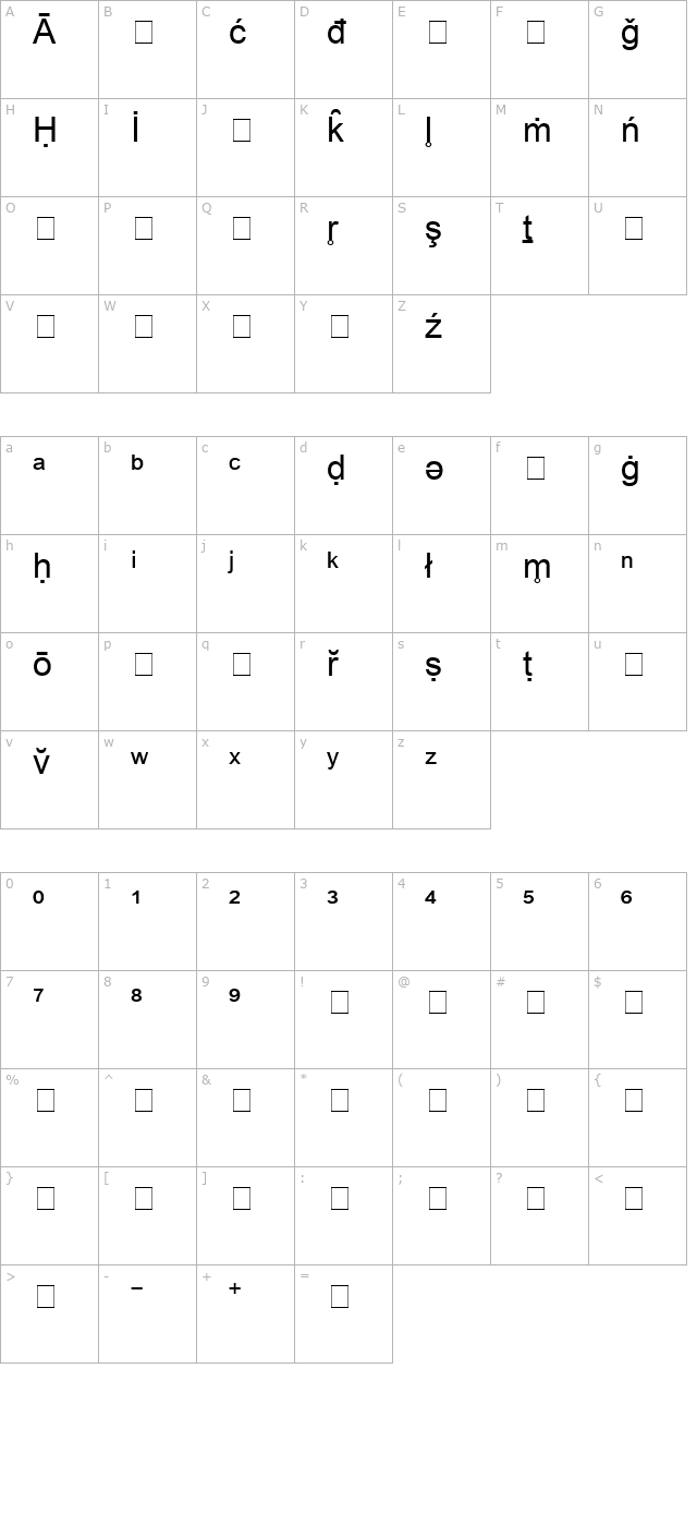 bookshelf-symbol-1 character map