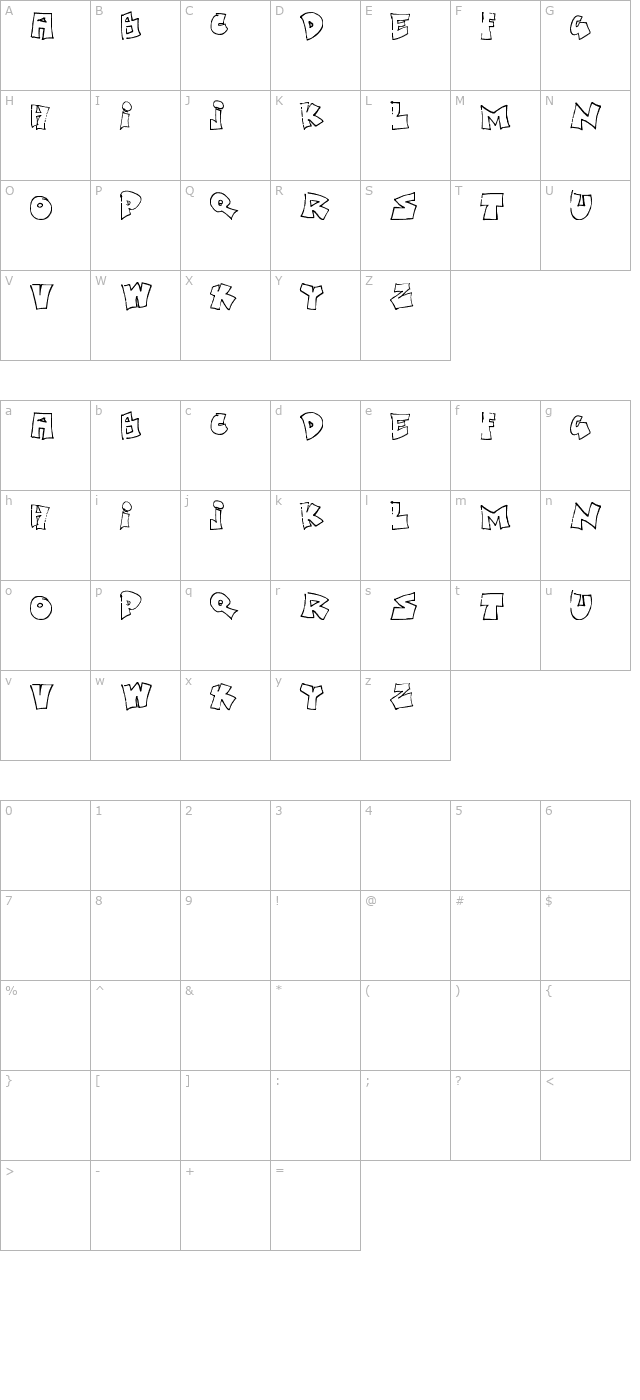 Bored Schoolboy character map