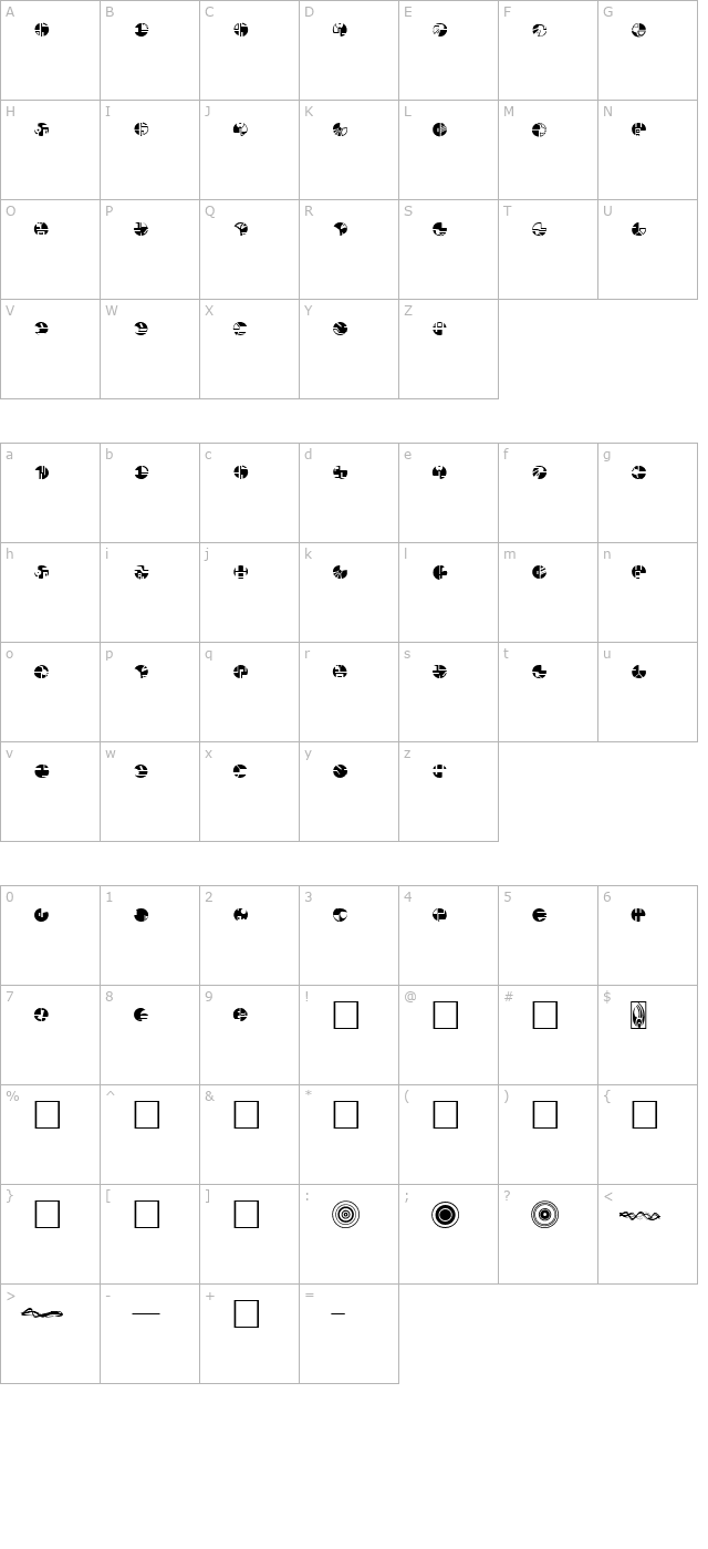 Borg character map