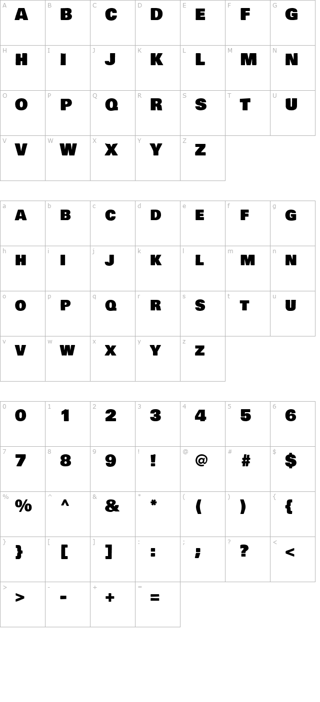 Bowlby One SC character map