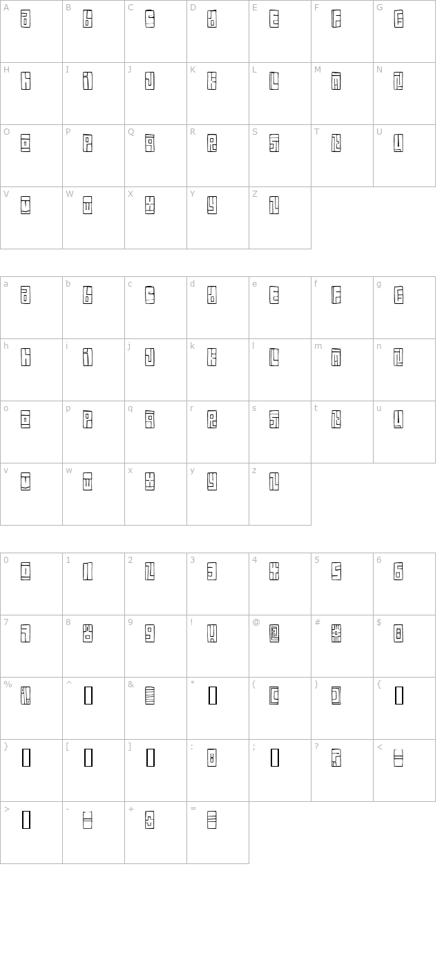 box-font character map